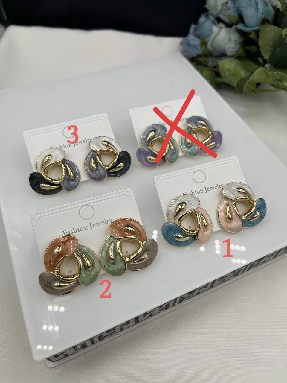 گوشواره میناکاری کد00174