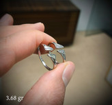 حلقه ست نقره کد RD454 کپی طلا