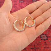 گوشواره حلقه ای مروارید کد F0752
