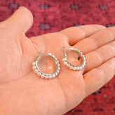 گوشواره حلقه ای مروارید کد F0752