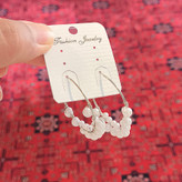 گوشواره حلقه ای مروارید فشن کد F0763