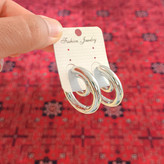 گوشواره پفکی حلقه ای کد F1499