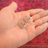 گوشواره حلقه ای سه لاین کد F1388