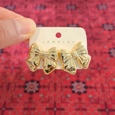 گوشواره فشن پاپیون پفکی سایز متوسط کد F1524