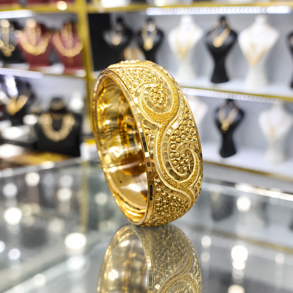 النگو تک پوش ۲سانتی طلا روس سایز ۳ کد A15